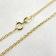 14K Solid Gold Cable Link Chain